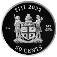 Fiji - 0,50 FJD Ancient Warriors (1.) Samurai 2022 - 1 Oz Silber