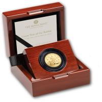 Grobritannien - 25 GBP Lunar Hase 2023 - 1/4 Oz Gold PP