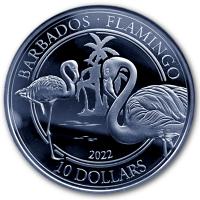 Barbados - 10 Dollar Flamingo 2022 - 1 Oz Platin