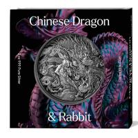 Tokelau - 10 NZD Hase vs. Chinesischer Drache 2023 - 2 Oz Silber