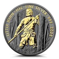 Grobritannien - 2 GBP Myth & Legends (3.) Little John Ruthenium 2022 - 1 Oz Silber Ruthenium Gold