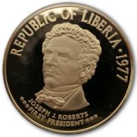 Liberia - 100 Dollar 130 Jahre Unabhängigkeit 1977 - 9,8g Gold PP