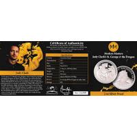 Ascension Island - 10 GBP Modern Masters - Jody Clark St. George and the Dragon 2022 - 2 Oz Silber PP