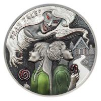 Palau - 10 USD Hnsel und Gretel 2021 - 2 Oz Silber Antik Color