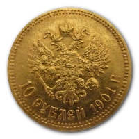 Russland - 10 Rubel Nikolaus II. - 7,74g Goldmnze