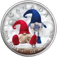 Kanada - 5 CAD Maple Leaf Weihnachten: X-Mas Gnomes - 1 Oz Silber Color