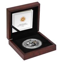 Ghana - 10 Cedis Hunting in the Wild - Panther 2022 - 50 gr. Silber Antik Finish