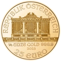 sterreich - 25 EURO Philharmoniker 2023 - 1/4 Oz Gold