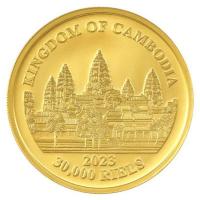 Kambodscha - 30000 KHR Kambodscha Wildlife: Clouded Leopard 2023 - 1 Oz Gold
