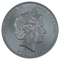 Cook Island 5 CID Queen Elizabeth II. In Memoriam 2022 1 Oz Silber Black Proof Rckseite