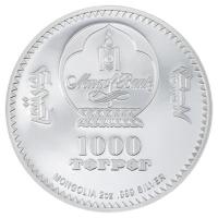 Mongolei - 1000 Togrog Peter Carl Fabergé Tsarevich Egg - 2 Oz Silber PP