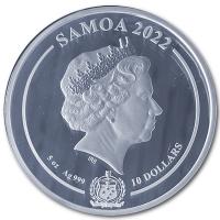Samoa - 10 Tala Aztekenkalender 2022 - 5 Oz Silber (nur 1.000 Stck!!! RAR)