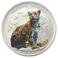Kambodscha - 3000 KHR Kambodscha Wildlife: Clouded Leopard 2023 - 1 Oz Silber COLOR