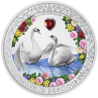Niue - 2 NZD Love is Precious Schwäne 2023 - 1 Oz Silber PP