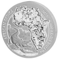 Ruanda 50 RWF African Ounce Nilkrokodil 2023 1 Oz Silber