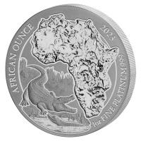 Ruanda - 100 RWF African Ounce Nilkrokodil 2023 - 1 Oz Platin