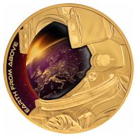 Niue - 100 NZD Earth from Above 2022 - 1 Oz Gold PP Color