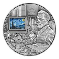 Tschad 25000 Francs Masterpieces Vincent van Gogh 2023 5 Oz Silber High Relief Antik Finish