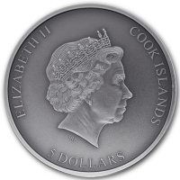 Cook Islands 5 CID Schutzengel (Guardian Angel) 2023 1 Oz Silber Ultra High Relief Rückseite