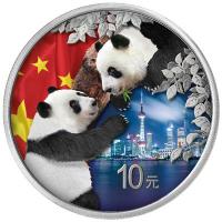 China - 2 x 10 Yuan Panda 2023 Tag und Nacht Set - 2*30g Silber Color