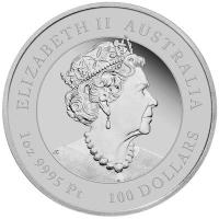 Australien - 100 AUD Lunar III Hase 2023 - 1 Oz Platin PP (nur 188 Stck!!!)