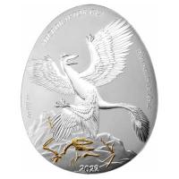 Samoa - 2 Dollar  Dinosaurs in Asia - Microraptor Gui  2022 - 1 Oz Silber PP