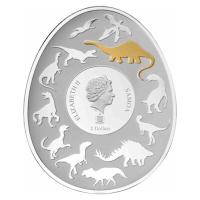 Samoa - 2 Dollar  Dinosaurs in Asia - Mamenchisaurus  2022 - 1 Oz Silber PP