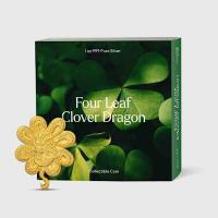 Tschad - 5000 Francs Four Leaf Clover Dragon 2023  - 1 Oz Silber Gilded High Relief