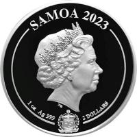 Samoa 2 Dollar Golden Eagle (1.) 2023 1 Oz Silber  Rückseite