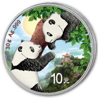 China - 10 Yuan Panda 2023 - 30g Silber Color 2. Version