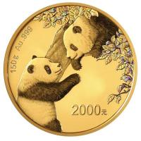 China - 2000 Yuan Panda 2023 - 150g Gold PP Color
