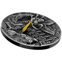 Niue - 5 NZD Angels and Demons - Archangel Michael - 2022 - 2 Oz Silber Antik Finish 