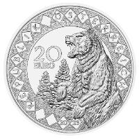 Österreich 20 EURO Kontinente (5.) Amerika Heilkraft des Bären 2023 Silber PP Rückseite