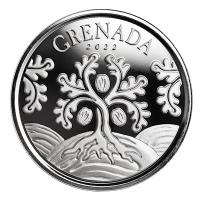 Grenada - 2 Dollar EC8_5 Muskatnussbaum (Nutmeg Tree) 2022 - 1 Oz Silber