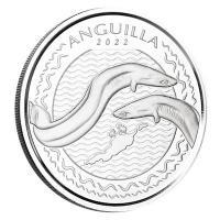 Anguilla 2 Dollar EC8_5 Aal (Eel) 2022 1 Oz Silber Rckseite