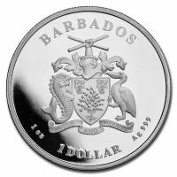 Barbados - 1 Dollar Karibischer Affe (Green Monkey) 2023 - 1 Oz Silber