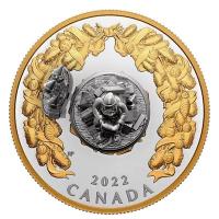 Kanada - 50 CAD Weihnachtsgeschenke 2022 - 5 Oz Silber PP Gilded