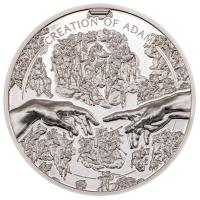 Cook Islands - 5 CID X Ray Creation of Adam 2023 - 1 Oz Silber PP Ultra High Relief