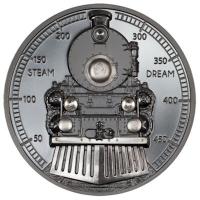 Cook Islands - 10 CID Train - Steam Dream 2023 - 2 Oz Silber Black Proof High Relief