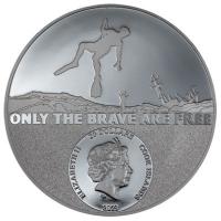 Cook Islands - 20 CID Coast Guard - Real Heroes 2023 - 3 Oz Silber Black Proof Ultra High Relief