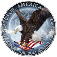 USA 2 USD Silver Eagle TYPE 2 Tag & Nach Set 2023 2*1 Oz Silber Color Rckseite