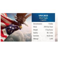 USA - 1 USD Silver Eagle Kapitol 2023 - 1 Oz Silber Color