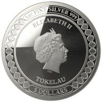 Tokelau 5 NZD Equilibrium 2019 1 Oz Silber Rckseite