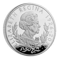 Großbritannien - 5 GBP Her Majesty Queen Elizabeth II Memorial 2022 - 5 Oz Silber PP