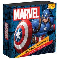 Niue - 10 NZD Marvel(TM) Classics (1.) Captain America(TM) 2023 - 3 Oz Silber PP Color