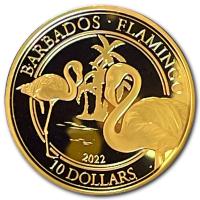 Barbados - 10 Dollar Flamingo 2022 - 1 Oz Gold