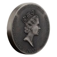 Niue - 2 NZD Bibelserie Samson (Samson and the Gates of Gaza) 2022 - 2 Oz Silber