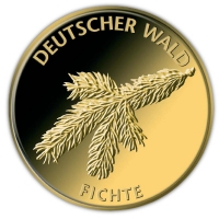 Deutschland 20 EURO Deutscher Wald Fichte 2012 1/8 Oz Gold