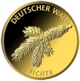 Deutschland - 20 EURO Deutscher Wald Fichte 2012 - 5*1/8 Oz Gold Komplettsatz