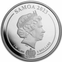 Samoa 5 Dollar Looney Tunes(TM)  Tweety(TM) 2023 1 Oz Silber Rückseite